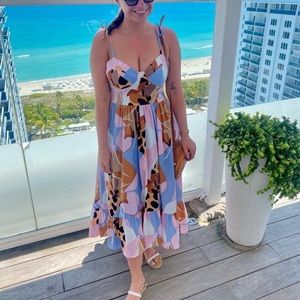 Hutch Tie Strap Midi Dress